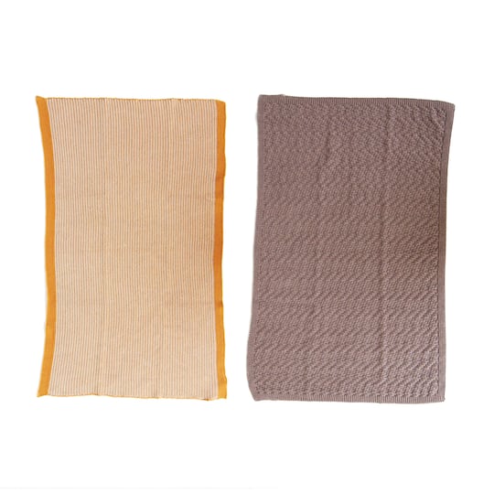 Hello Honey® Cotton Knit Tea Towel with Loop, 2ct.